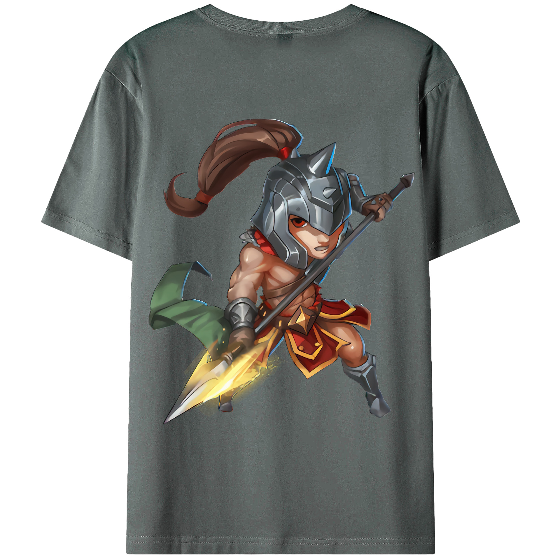 （画像用） リーグ・オブ・レジェンド League of Legends LOL 綿100％ メンズ半袖Tシャツ（バックプリント） 通気性